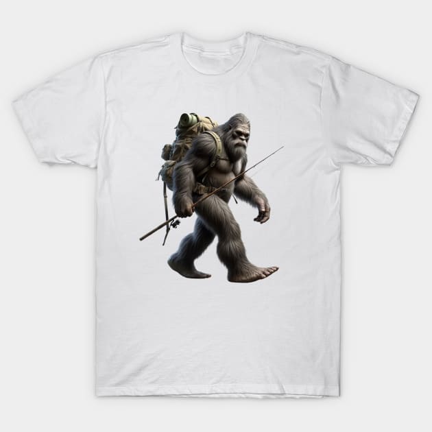 Fishing Shirt Fishing Gift for Dad Fishing Tshirt Fisherman Gift Men's Fishing Shirt Fathers Day Gift Bigfoot T-Shirt by HoosierDaddy